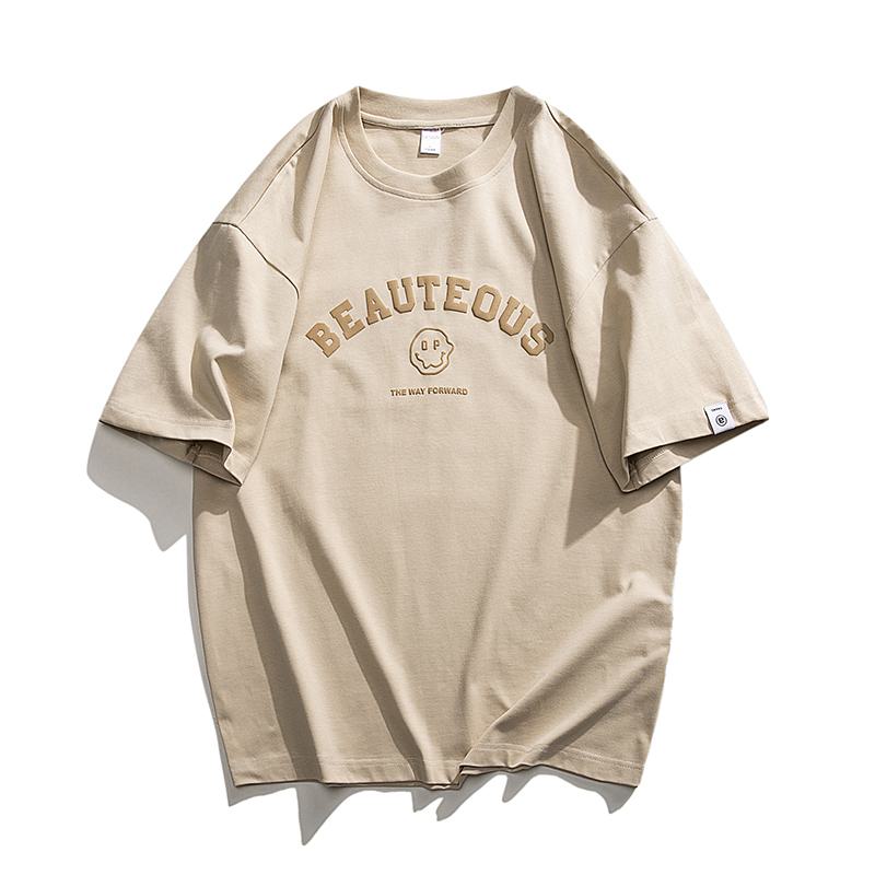 Bequemes, weiches, trendiges, vielseitiges T-Shirt mit Rundhalsausschnitt und kurzen Ärmeln, bedruckt