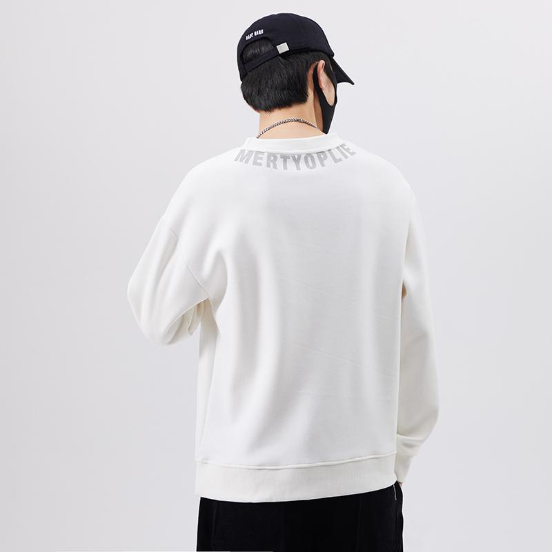 Trendiger Sweatshirt aus reiner Baumwolle mit Buchstabendruck
