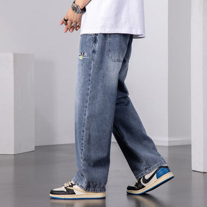 Casual Cutting Loose Fit Straight Jeans