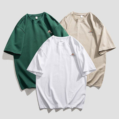 Men's T-Shirt Round Neck Print Versatile Short Sleeve Tee