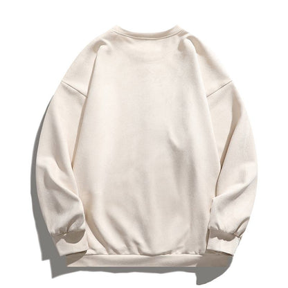 Trendy Suede-Like Print Foam Sweatshirt