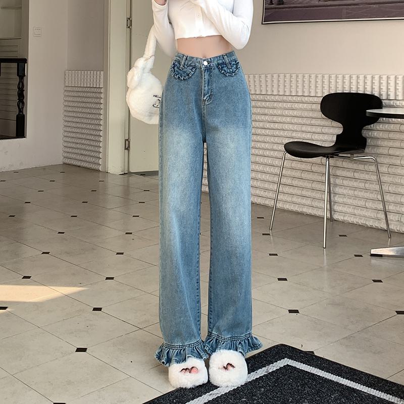 Slimming Loose Fit Straight Retro Jeans