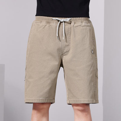 Vielseitige lässige Shorts mit elastischem Bund und Kordelzug, lockerer Schnitt.