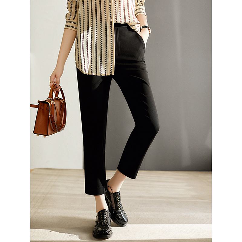 Straight Trousers Slim-Fit Casual Slimming Exquisite Classic Ankle Cut Pants
