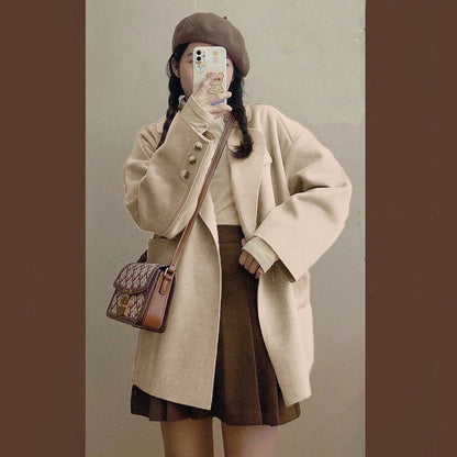 Thickened Wool Blend Coat
