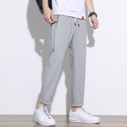 Silky Loose Fit Casual Versatile Elasticity Worn Outside Pants