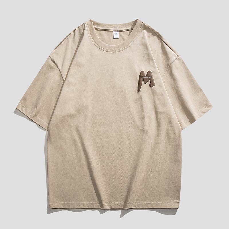 Men's T-Shirt Round Neck Soft Versatile Short Sleeve Tee