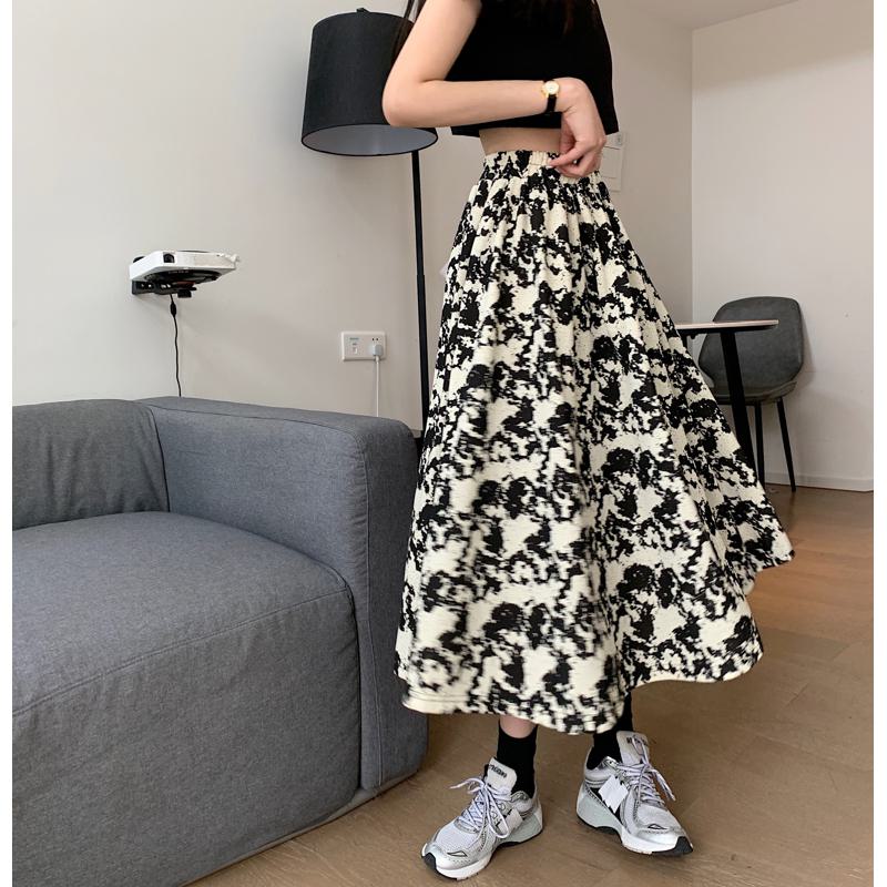 Slimming High-Waisted Floral Print Mesh Skirt