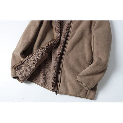 Composite Thickened Double Layer Flannel Coat