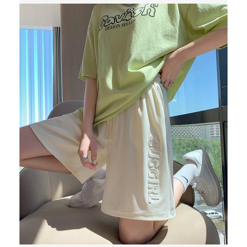 Wide-Leg High-Waisted Sports Loose Fit Silky Casual Shorts