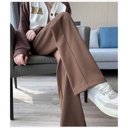 Pantalones deportivos holgados de ajuste casual con forma de plátano sólido para tallas grandes
