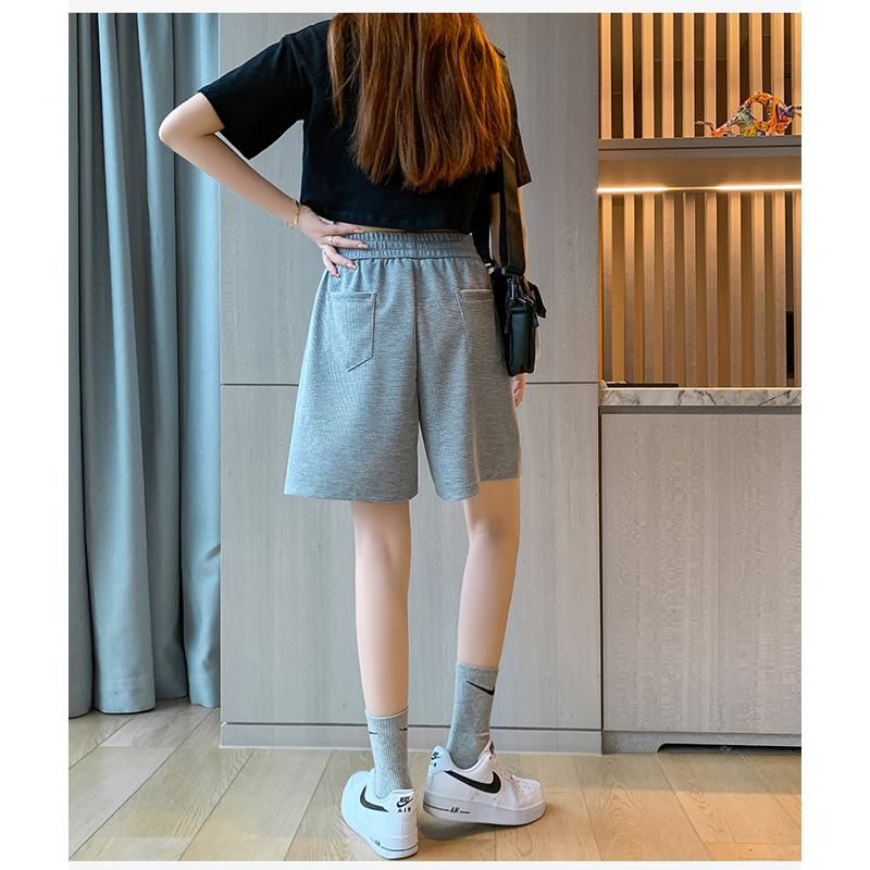 Loose Fit Thin White Houndstooth Bermuda Sports Shorts