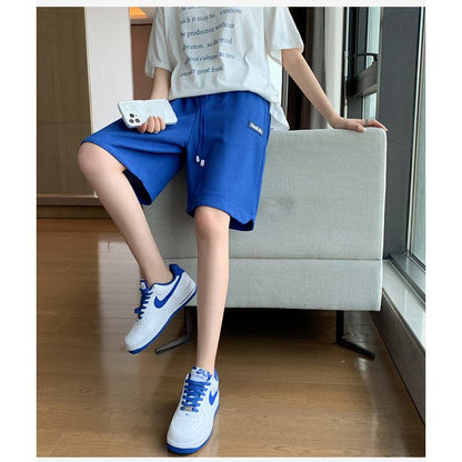Casual High-Waisted Breathable Houndstooth Quick-Drying Sports Shorts