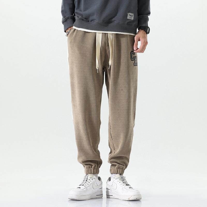 Tapered Loose Fit Patchwork Versatile Elasticity Sweatpant