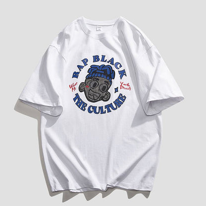Bequemes, weiches, vielseitiges Rundhals-T-Shirt mit kurzem Ärmel und Druck