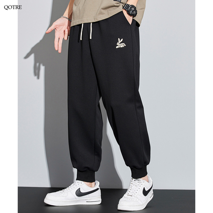 Knitted Tapered Loose Fit Trendy Sports Sweatpant
