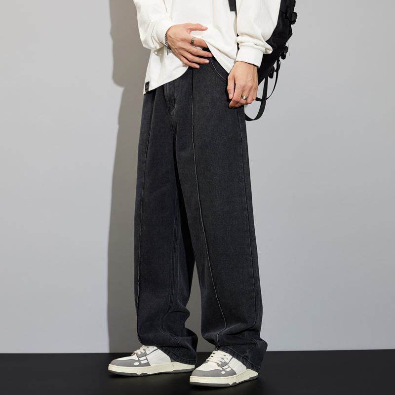 Retro Casual Straight Pants Wide-Leg Loose Fit Jeans