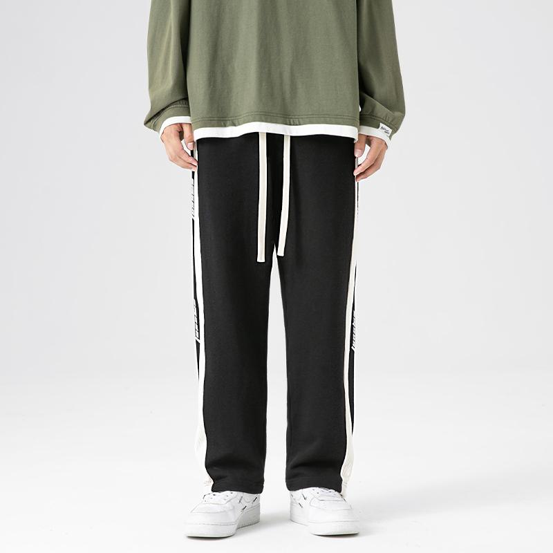 Pantalón deportivo holgado y ajustado de punto recto estilo hip-hop.