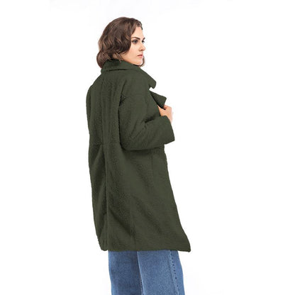 Manteau mi-long en cachemire, couleur unie, chaleur et style