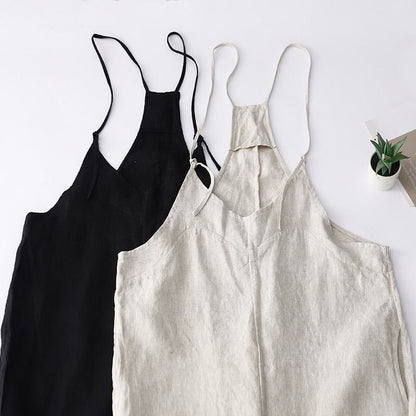 Loose Fit Overalls Linen Dungarees Plus Size Cargo Pants