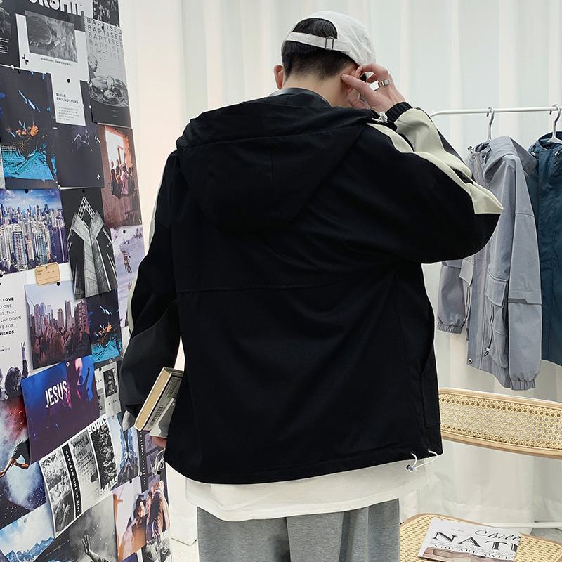 Workwear Style Versatile Casual Raincoat Hooded Jacket