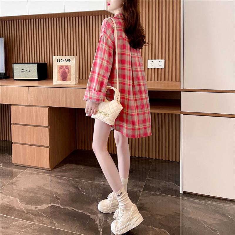 Anti-Aging Sun Protection Pure Cotton Casual Chic Plaid Shirt