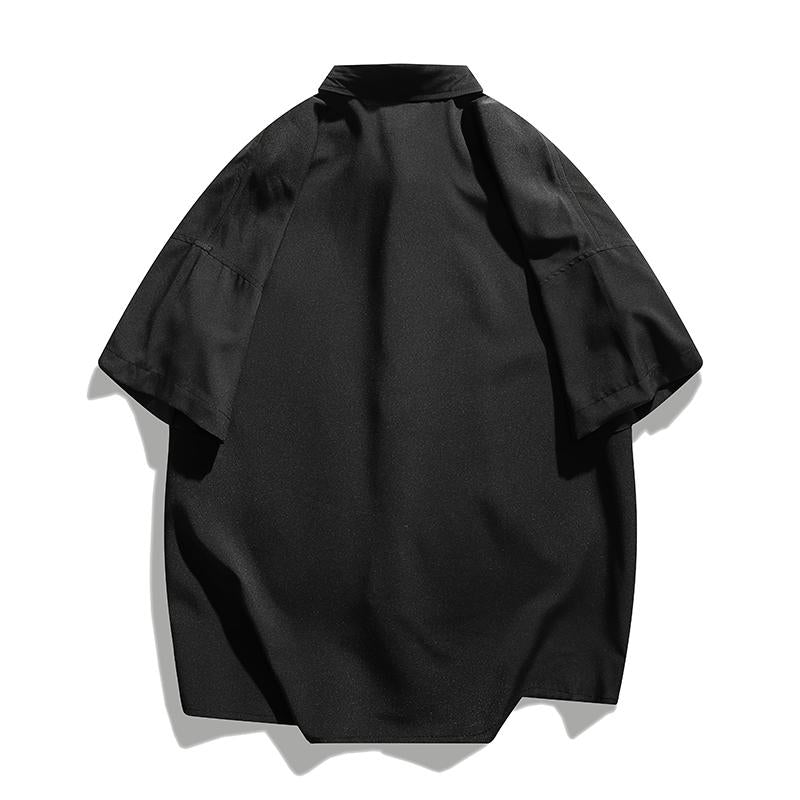 Elasticity Street Style Versatile Silky Short Sleeve Shirt