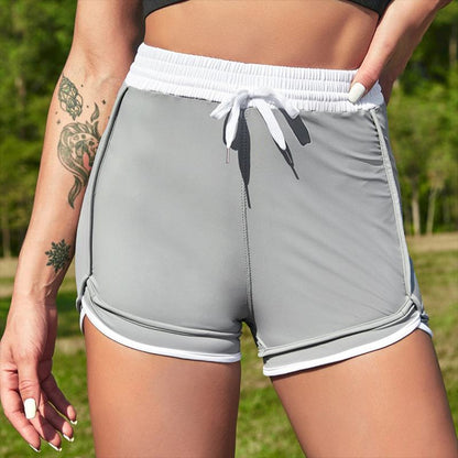 Pantalones cortos deportivos de running ultra cortos y ajustados de yoga con elasticidad y cintura baja