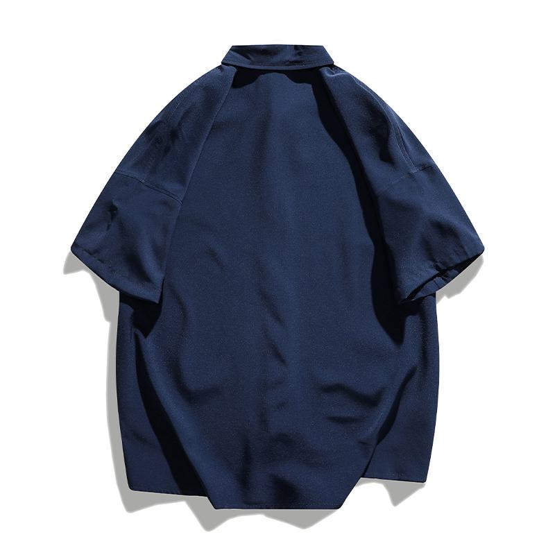Trendy Street Style Versatile Silky Short Sleeve Shirt