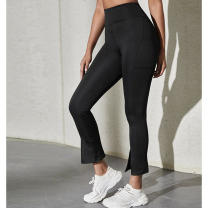 High-Waisted Yoga Ankle Tight-Fitting Sports Slightly Wide Running Sports Leggings
