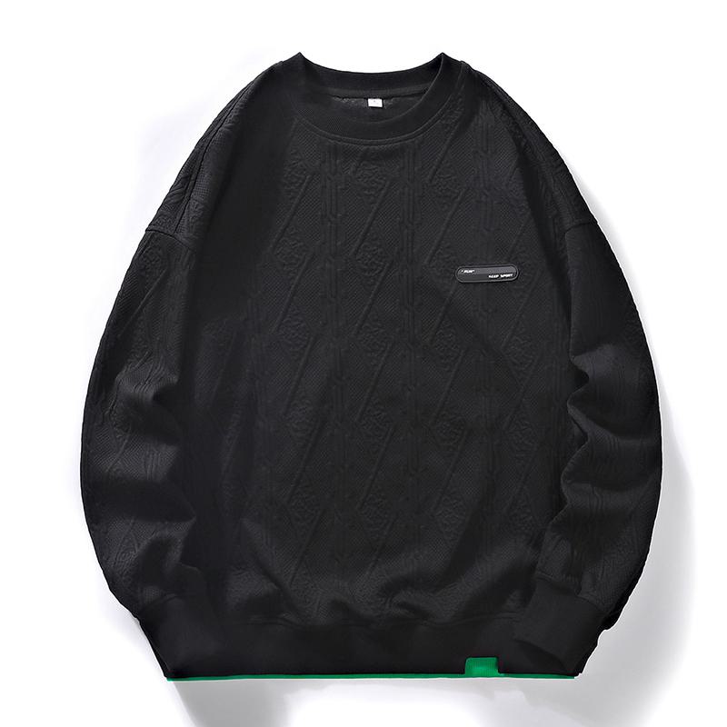 Loose Fit Plus Velvet Faux Two-Piece Sweatshirt