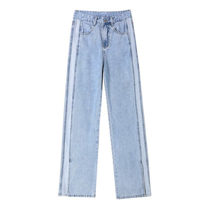 Schlanke, vielseitige, knöchellange Jeans mit hohem Bund und geradem, lockerem Schnitt.