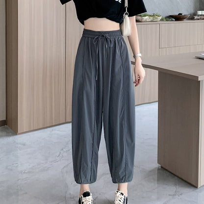 Wide Leg Slimming High-Waisted Loose Fit Thickness Casual Tapered Pants