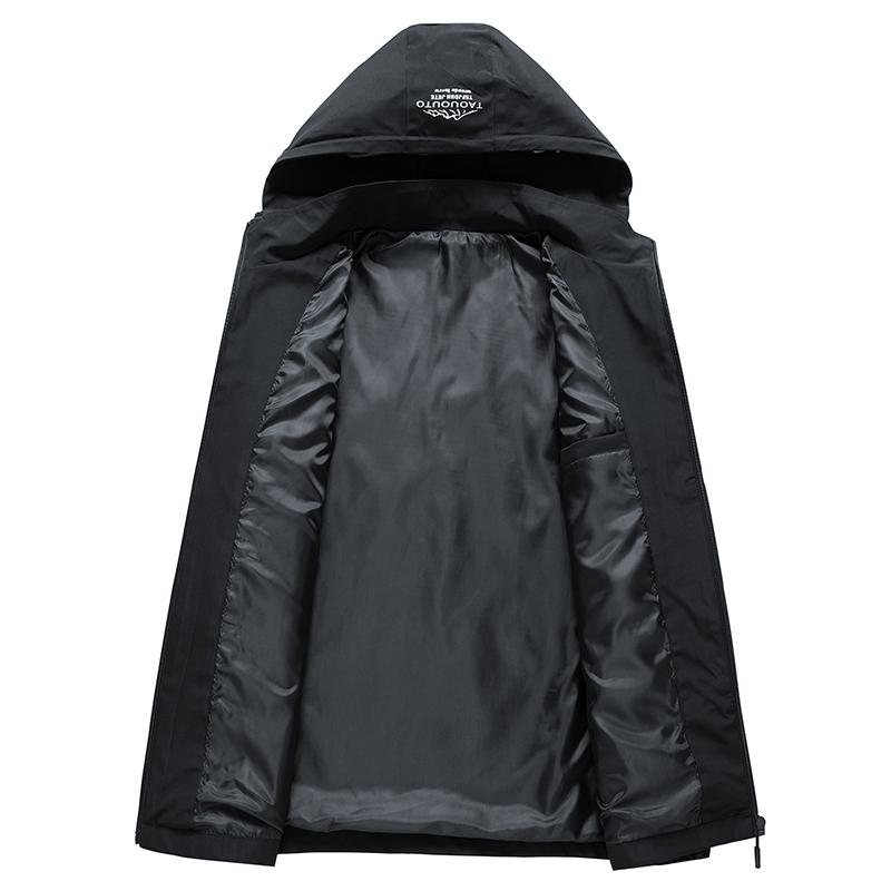 Abrigo impermeable con capucha de estilo informal y holgado