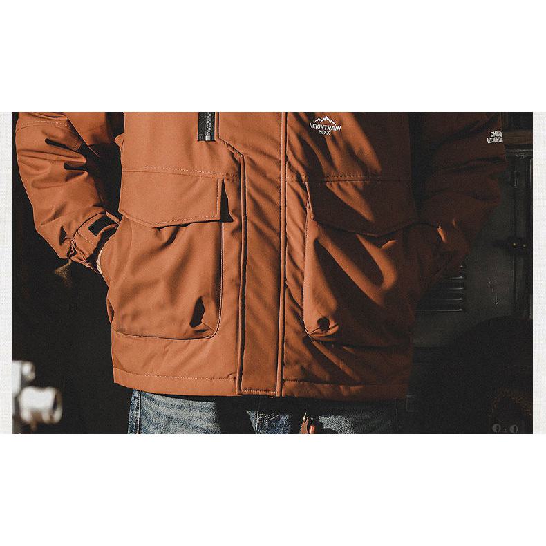 Monochrome Waterproof Warmth Thickened Field Jacket