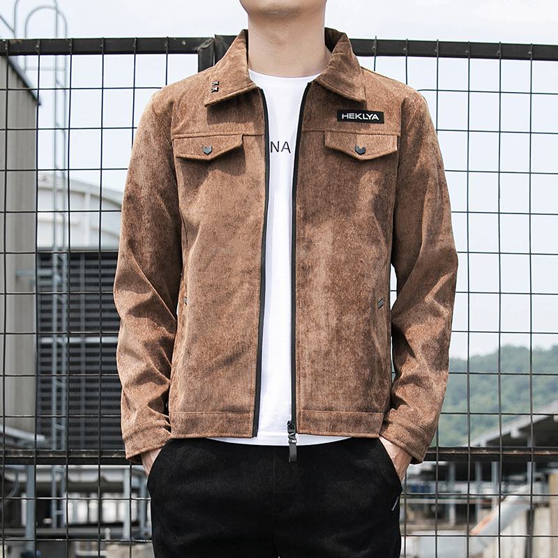 Trendy Workwear Style Casual Corduroy Jacket