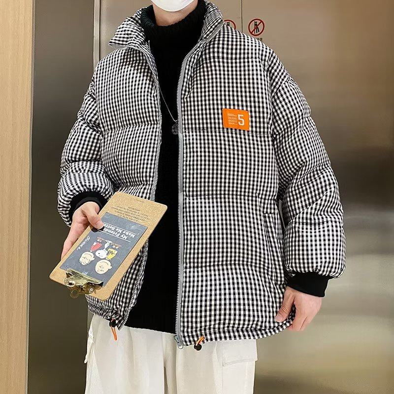 Stand-Up Collar Straight Cut Hemline Puffer Jacket