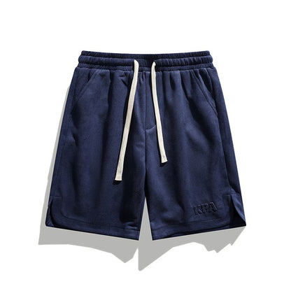 Pantalones cortos de cintura elástica y ajuste holgado similares al ante y versátiles.