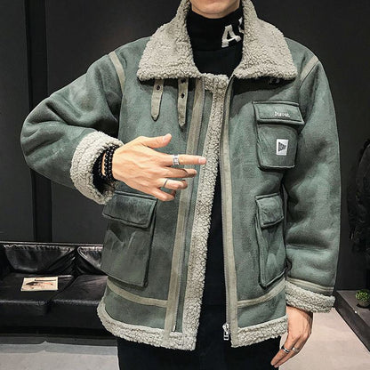 Monochrome Trendy Shearling Jacket