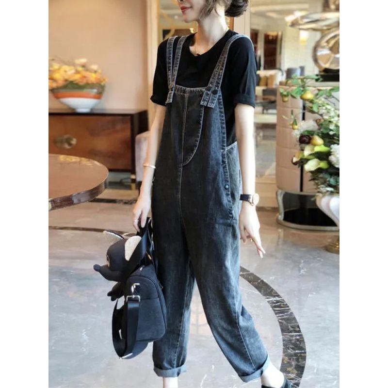 Denim Europe Stand-Up Suit Loose Fit Thin Anti-Aging Pants