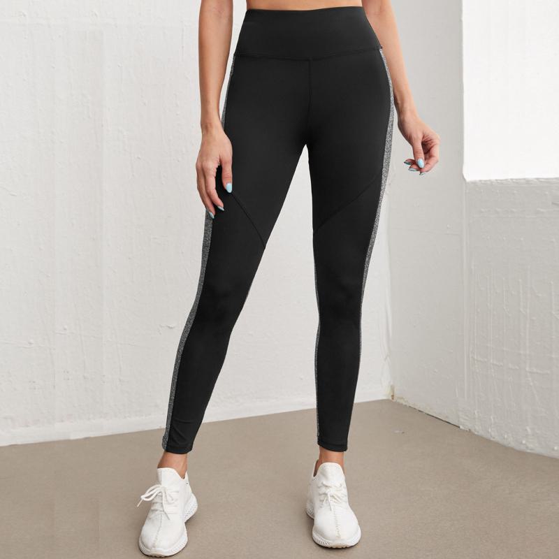 High-Waisted Yoga Tight-Fitting Sports Fitness Running Patchwork Sports Leggings