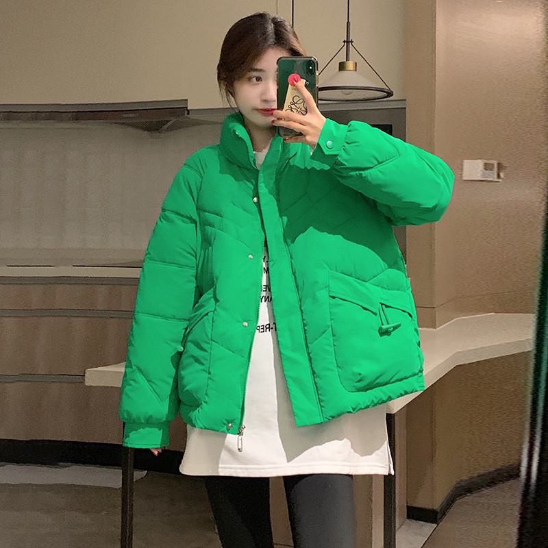 Stand-Up Collar Chic Cropped Puffer Jacket