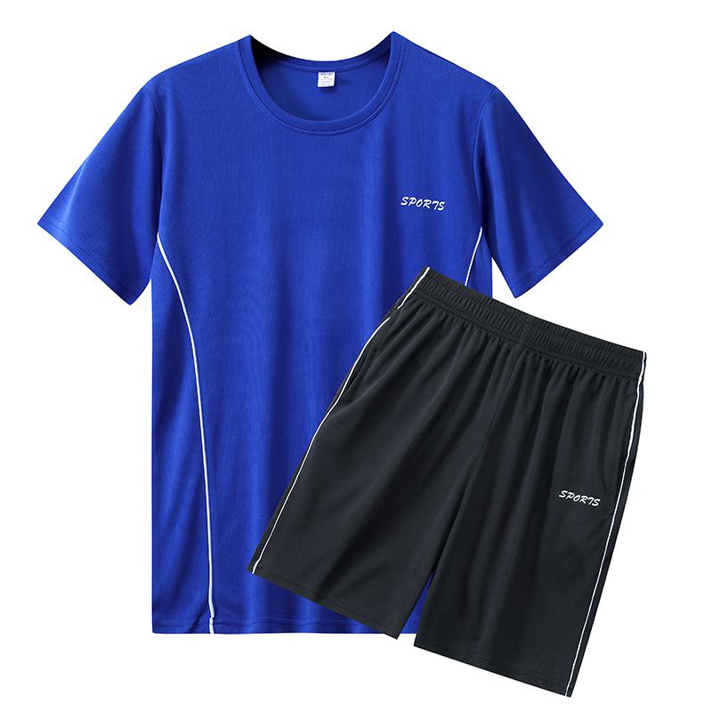 Conjunto deportivo de ropa deportiva de secado rápido y holgado para correr y hacer ejercicio, estilo casual y fitness.