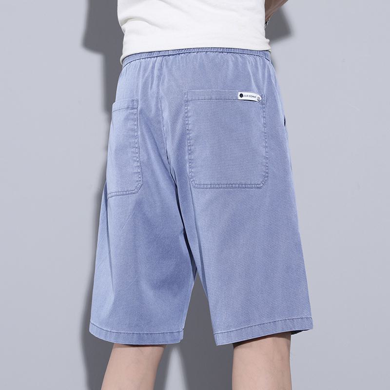 Pantalones cortos de lyocell y tencel con cintura ajustable con cordón.
