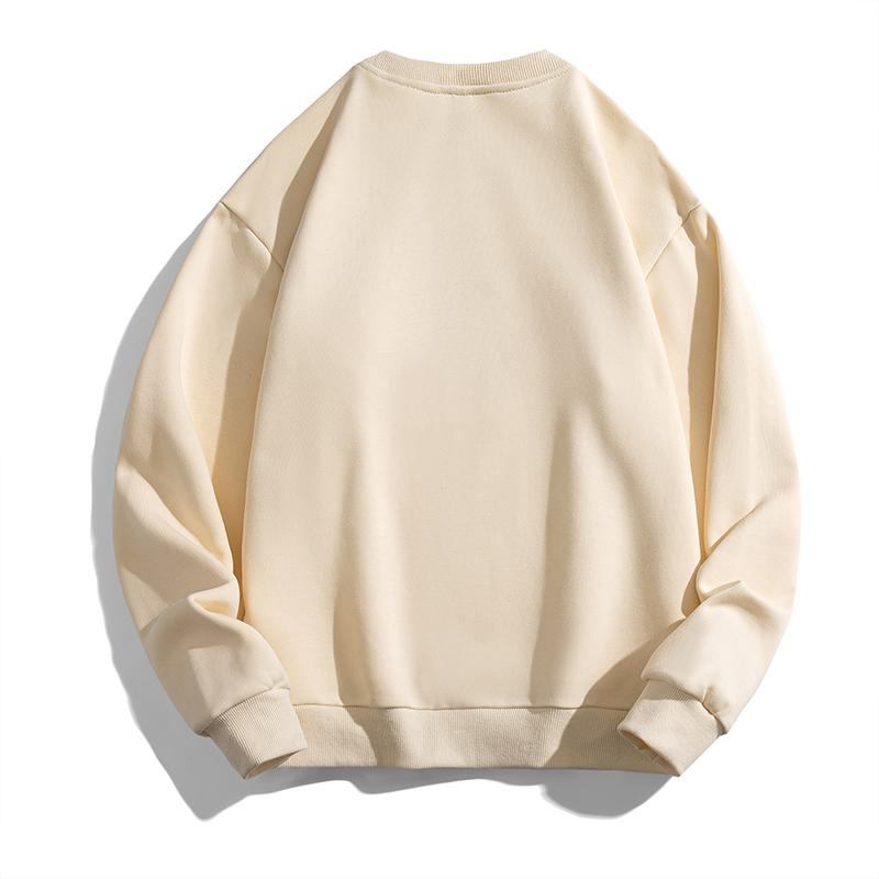Round Neck Drop Shoulder Trendy Pocket Patchwork Sweatshirt