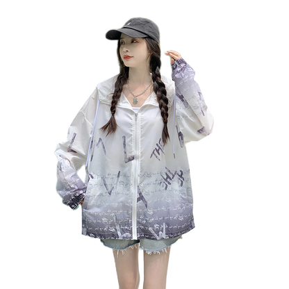 UV-Protective Versatile Breathable Loose Fit Lightweight Thin Raincoat Hooded Jacket