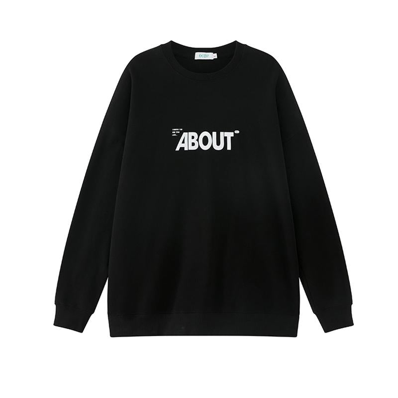 Rundhals-Sweatshirt mit bedrucktem, dickem Kunstbaumwoll-Paketstreifen und Antipilling-Plus-Velours.