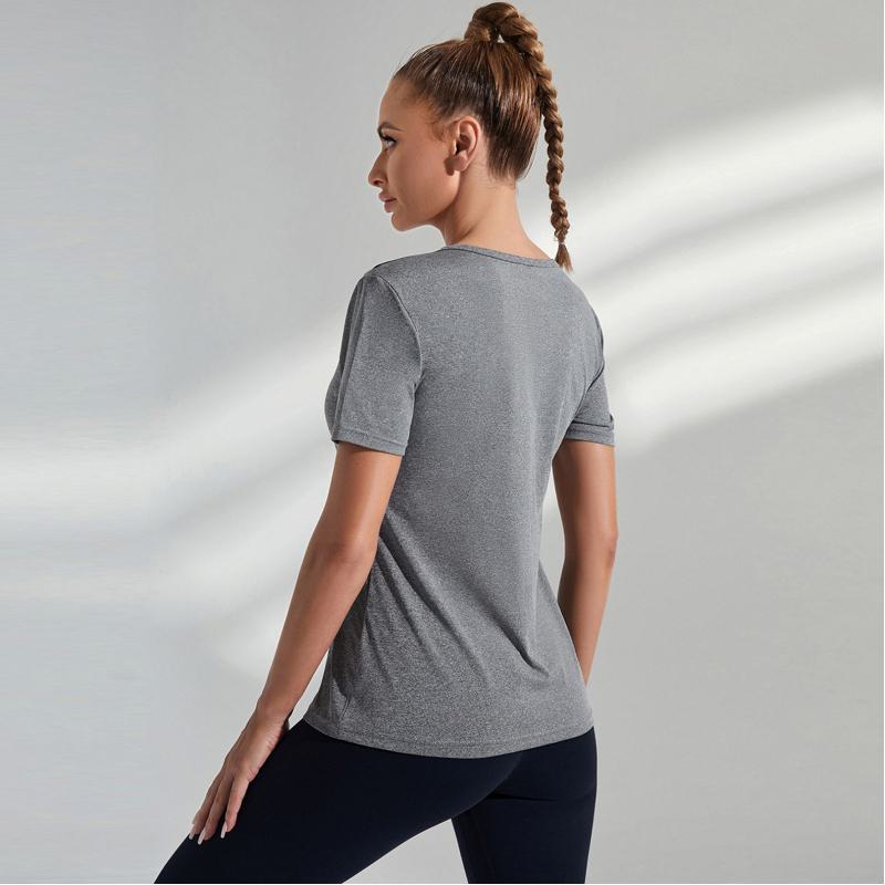 Tee-shirt de sport décontracté et patchwork pour le yoga et la remise en forme