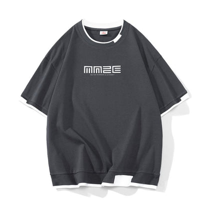 Trendiges T-Shirt mit lockerer Passform, überschnittenen Schultern und reiner Baumwolle.
