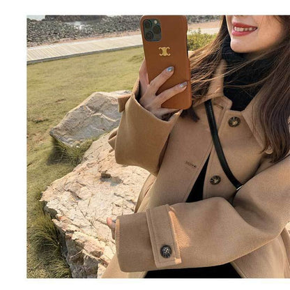 Thickened French Style Wool Full-Length Loose Fit Overcoat
